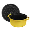 Cast Iron - Round Cocottes, 7 qt, Round, Cocotte, Citron, small 3
