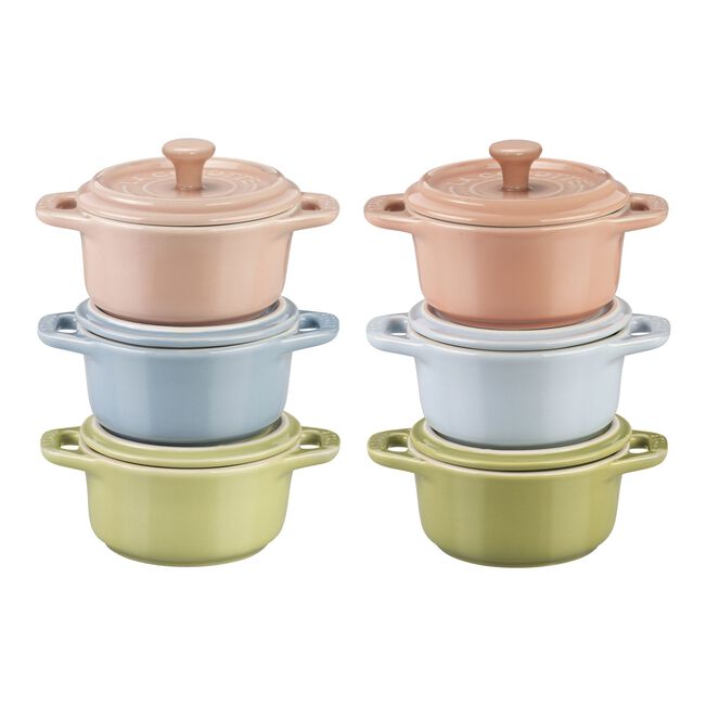 6-pc, Mini cocotte set macaron, mixed colors