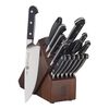 Pro, 16-pc, Knife block set, acacia, small 1
