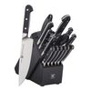 Pro, 16-pc, Knife block set, black matte, small 1