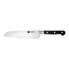 Pro, 7-inch, Hollow Edge Slim Santoku Knife, small 1
