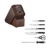 Pro, 7-pc, Knife block set, acacia, small 8
