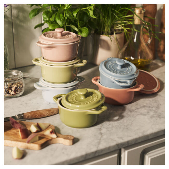 6-pc, Mini cocotte set macaron, mixed colors