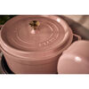 Cast Iron - Round Cocottes, 7 qt, Round, Cocotte, Pink Peony, small 8