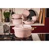 Cast Iron - Round Cocottes, 7 qt, Round, Cocotte, Pink Peony, small 2