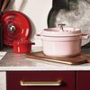 Cast Iron - Round Cocottes, 7 qt, Round, Cocotte, Pink Peony, small 9