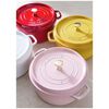 Cast Iron - Round Cocottes, 7 qt, Round, Cocotte, Pink Peony, small 16