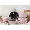 Cast Iron - Round Cocottes, 7 qt, Round, Cocotte, Pink Peony, small 14