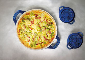 Leek and Serrano ham tart