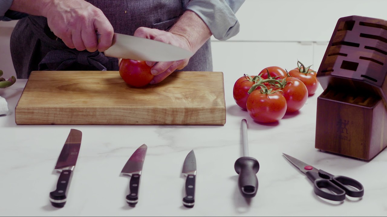 Video 1 for 7-pc, Knife block set, acacia